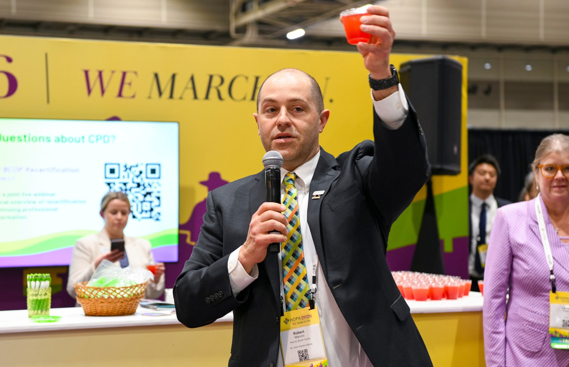 Robert Mancini cheersing a crowd at HOPA 26