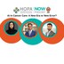 The HOPA Now template image with three guests talking about parenting