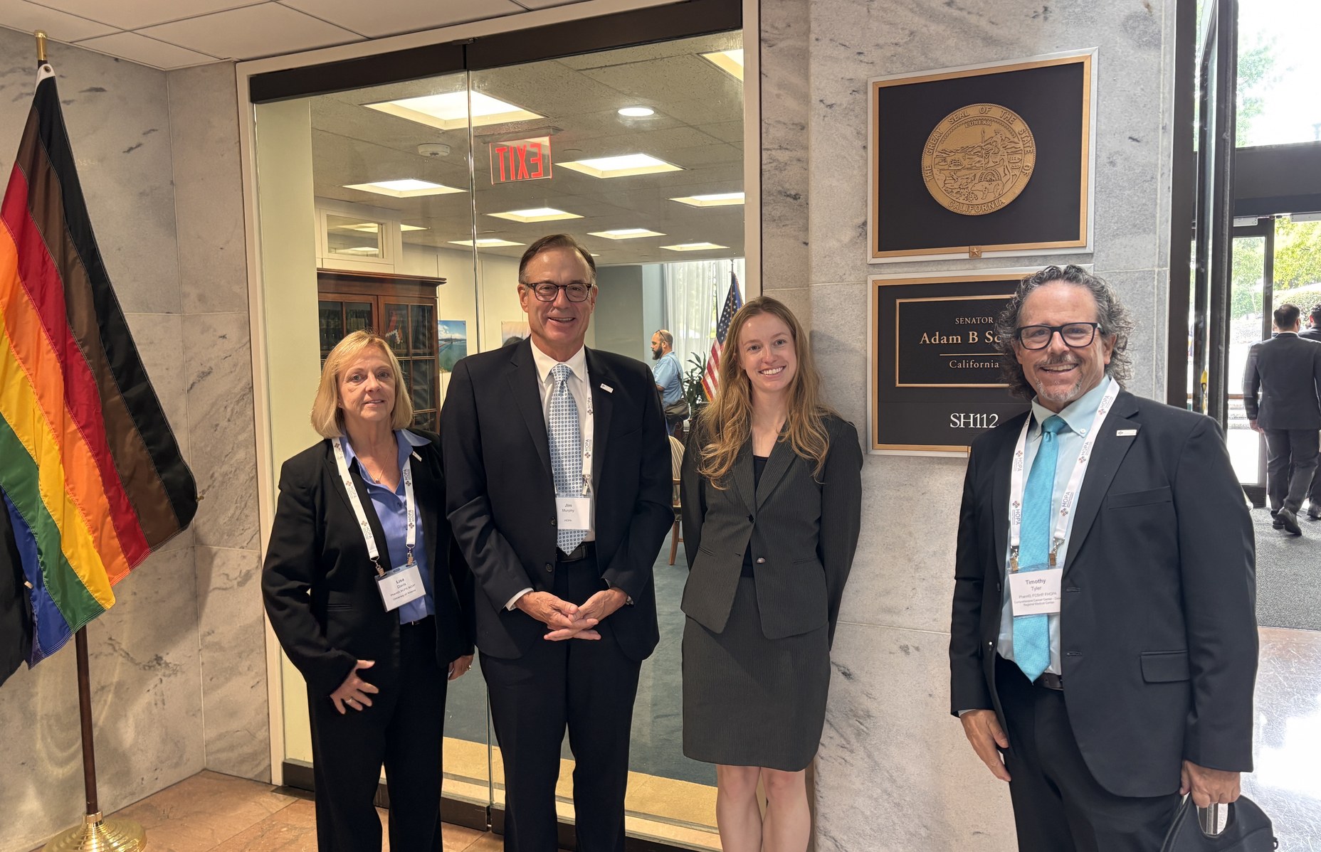 Hill Day participants outside Sen. Adam Schiff's office