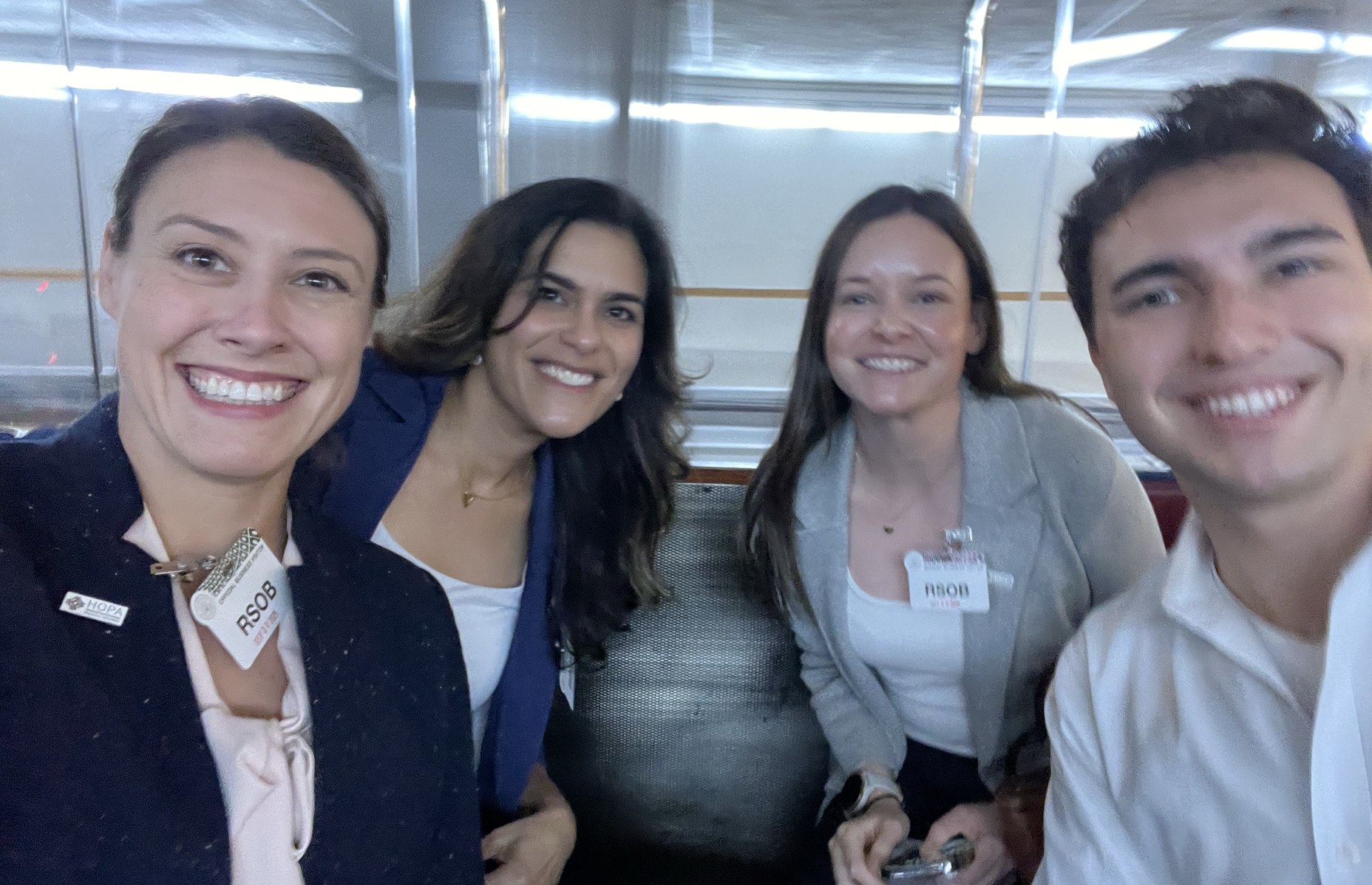 Hill Day participants riding the train between the House and the Senate