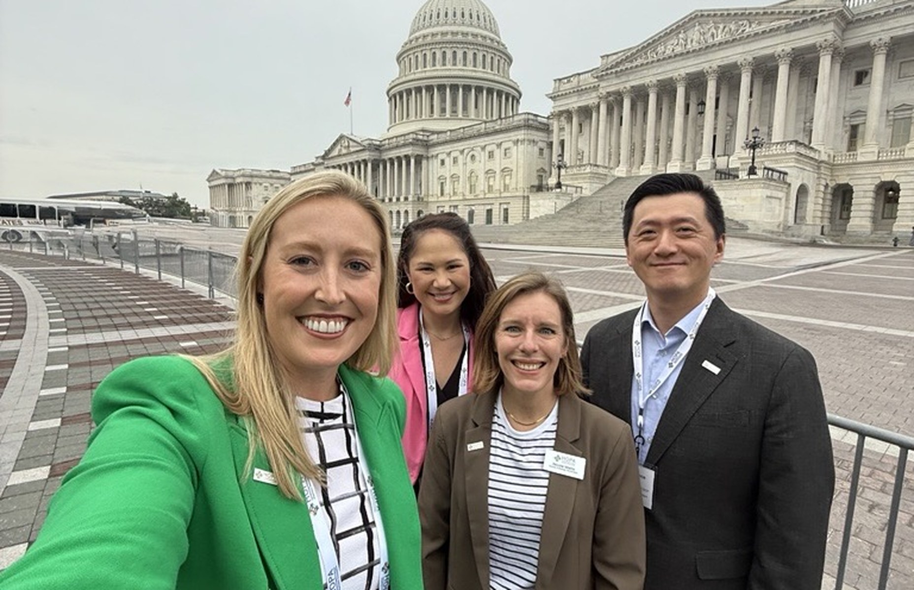A photo of Hill Day participants outside the Capitol.