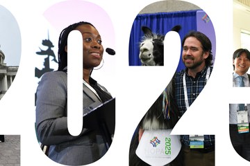 The numbers 2025 with images of HOPA Hill Day and HOPA Annual Conference filling in the space