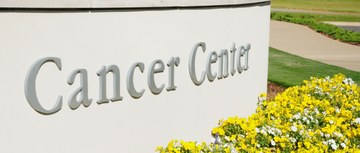 A photo of a cancer center entrance