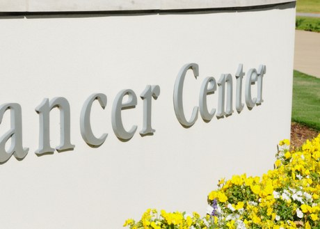 A photo of a cancer center entrance