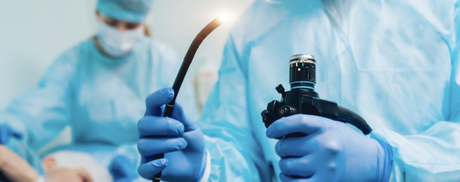 lighted scope of colonoscopy