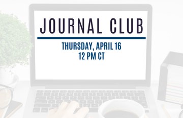 Journal Club image with the April session date on it