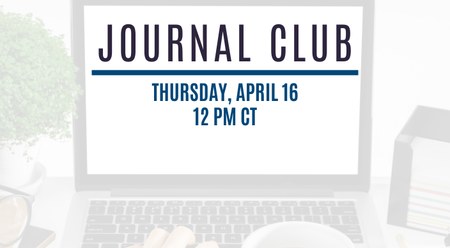 Journal Club image with the April session date on it