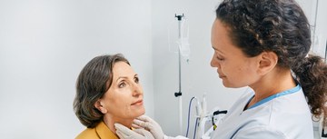 Doctor testing patient