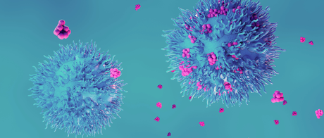 t-cells tinted blue green