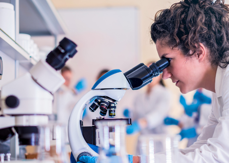 A pharmacist doing research
