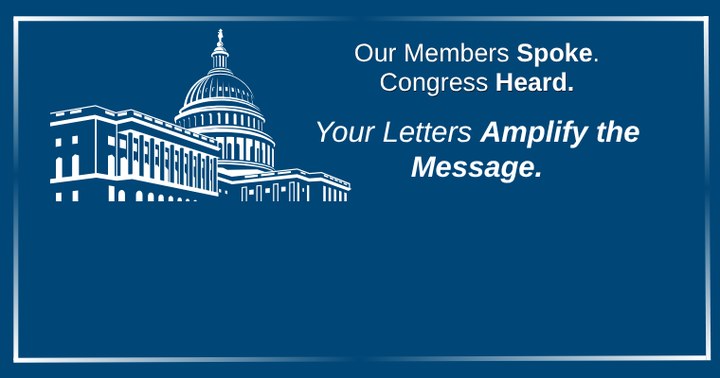 A blue graphic with the Capitol and copy